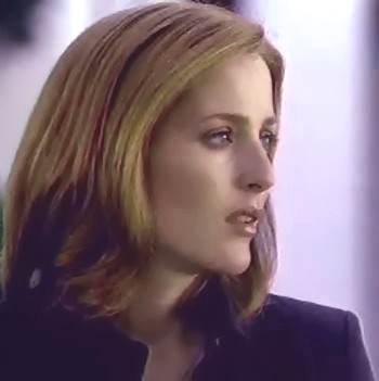 Scully wrinkled her brow focusing and straining her puffy, red eyes more intently.